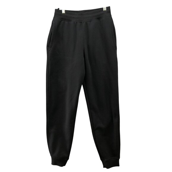 Uniqlo Heattech Pile Lined Jogger Sweatpants Mens XS Black Drawstring Fleece - Picture 1 of 9